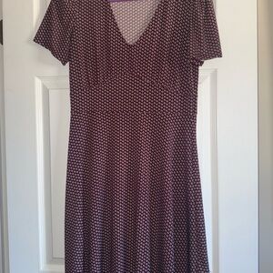 Elegant Red Patterned Dress